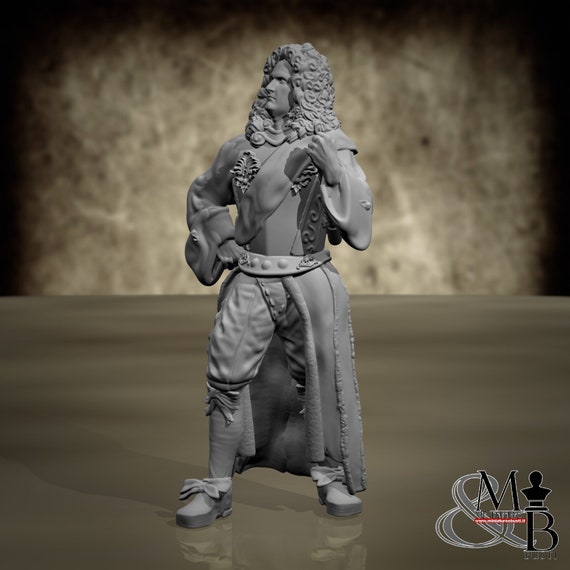 King (Golden Hero), resin miniature to assemble and color, role-playing games, DnD, RPG, GDR, Anime