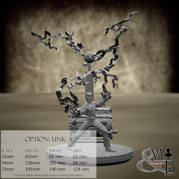 Nikola Tesla, Victorian Steampunk, by Clay Cyanide Miniature, miniature to assemble and color, resin