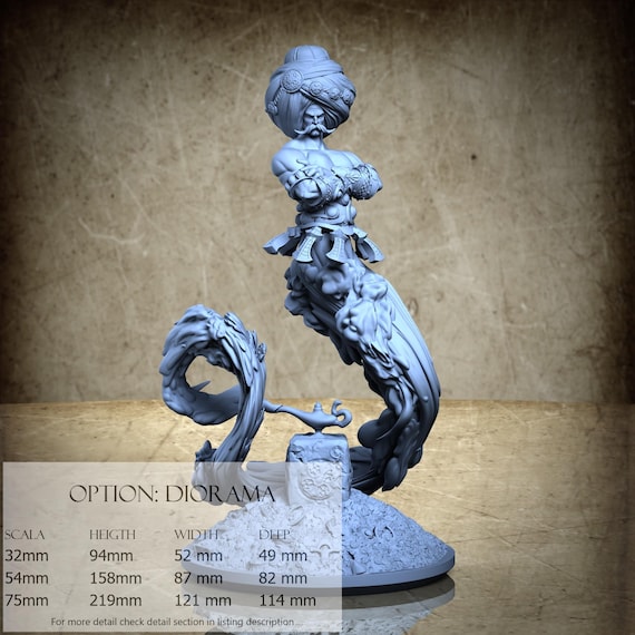 Djinn - Resin Miniatures - DnD, RPG, Wargame, and Display to Color - Arabian Nights