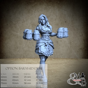 Dancin Manticore Inn Staff, M10 (2 Styles), by Ronin Art Workshop, miniature to assemble and paint, resin