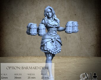 Dancin Manticore Inn Staff, M10 (2 Styles), by Ronin Art Workshop, miniature to assemble and paint, resin