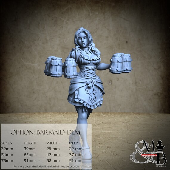 Dancin Manticore Inn Staff, M10 (2 Styles), by Ronin Art Workshop, miniature to assemble and paint, resin