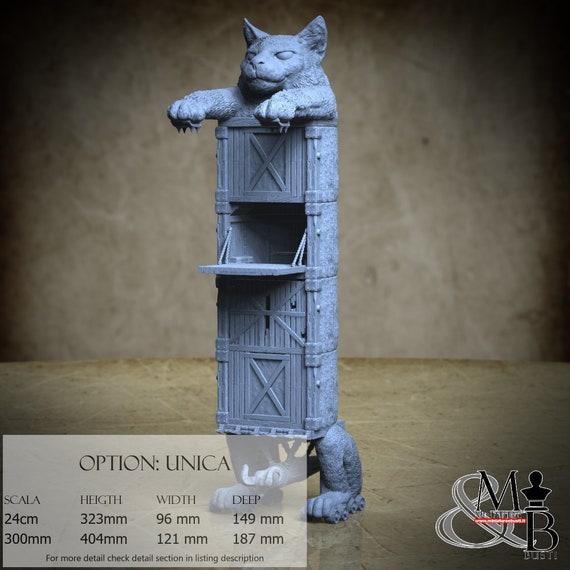 Long Cat Siege Tower, Kingdom of Felinaria, by Clay Cyanide Miniature, miniature to assemble and paint, resin