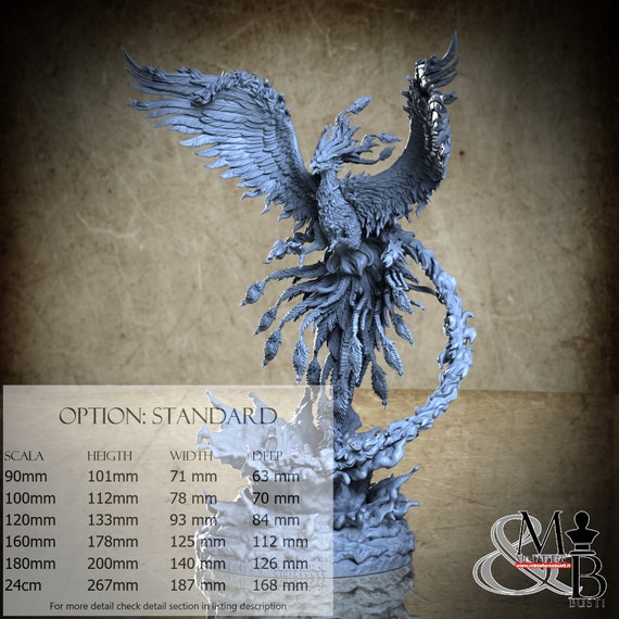 Vermillion Bird, Big Models, by Clay Cyanide Miniature, miniature to assemble and paint, resin