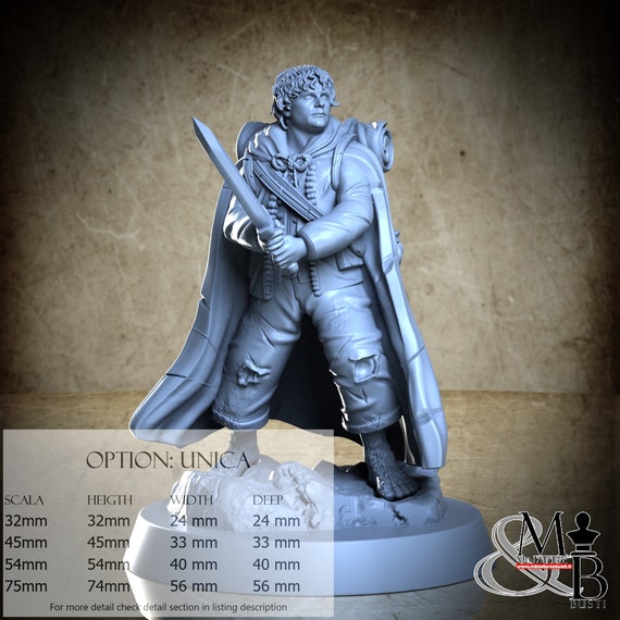 Sammy, Middle Earth Legends, Clay Cyanide Miniature, miniature to assemble and color, in resin