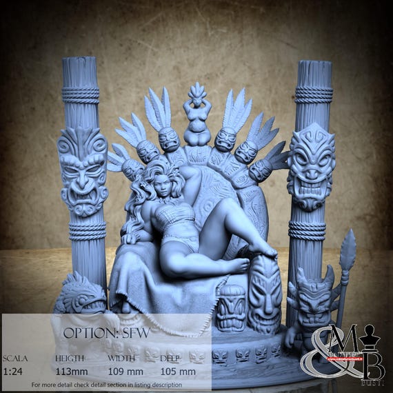 Queen Kaia, January 2024 (2 Styles), by Claydemon, miniature to assemble and paint, resin