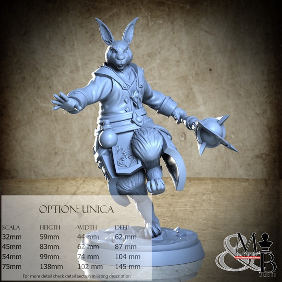 Hopper, Lunar Cotton Tail, by Clay Cyanide Miniature, miniature to assemble and paint, resin