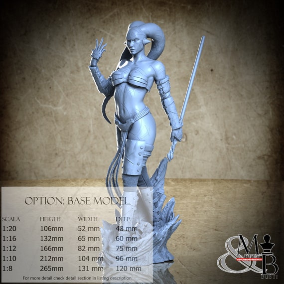 Female Dark Jedi, Giugno 2023, ca_3d_art, miniatura da assemblare e colorare, in resina