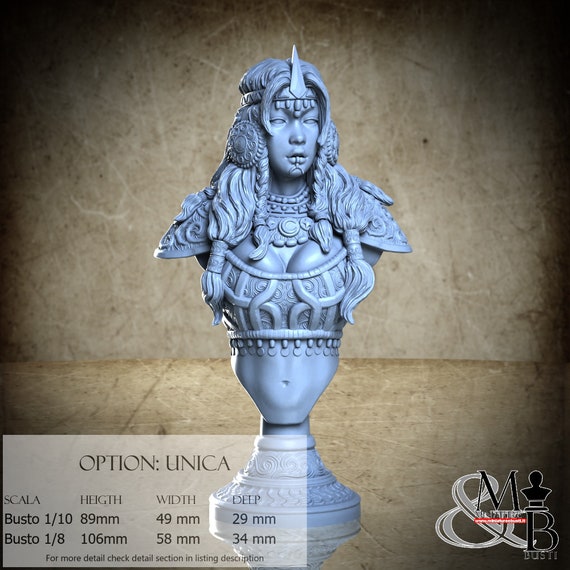 Kaalia the tribal warrior, March 2023, Claydemon, miniature to assemble and color, in resin