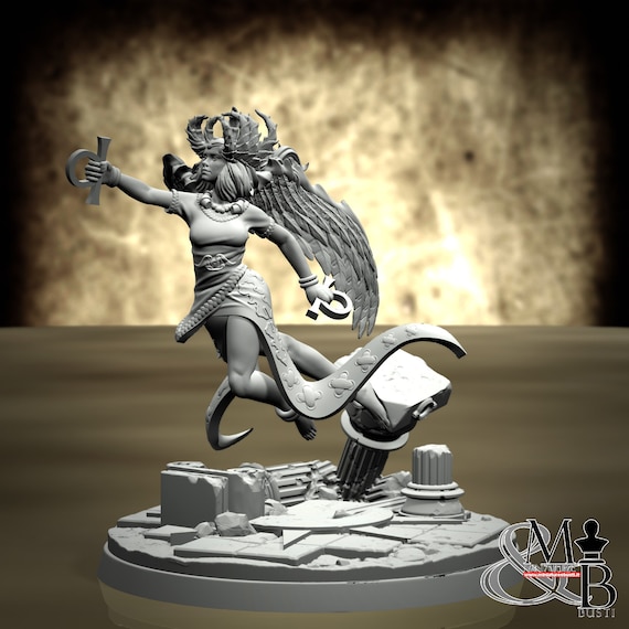 Inanna, miniature to assemble and color, in resin