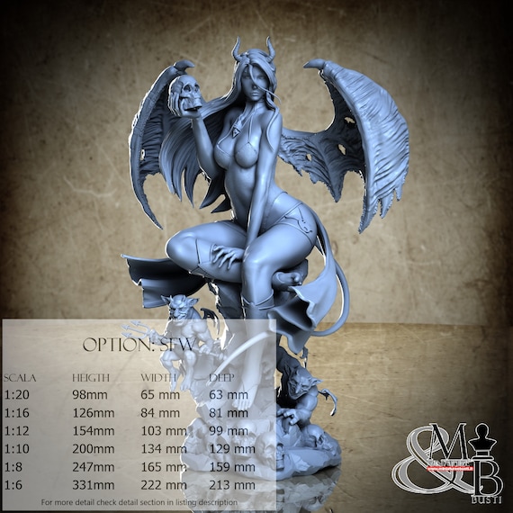 Succubus, June 2023, ca_3d_art, miniature to assemble and color, in resin