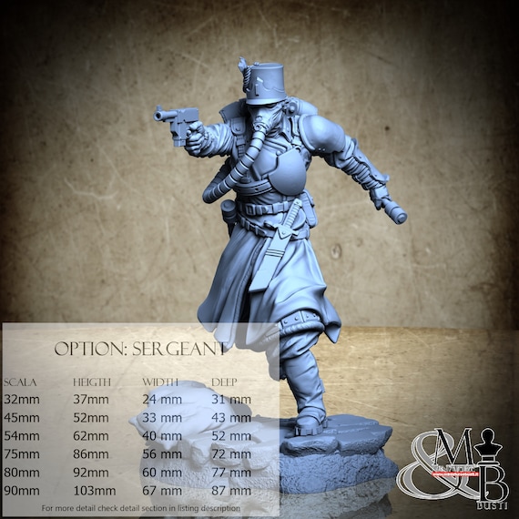 Morior Light Infantry, Deadmen Brigade - Moriur Invictus (9 Opzioni), di Archvillain Games, miniatura da assemblare e colorare, in resina
