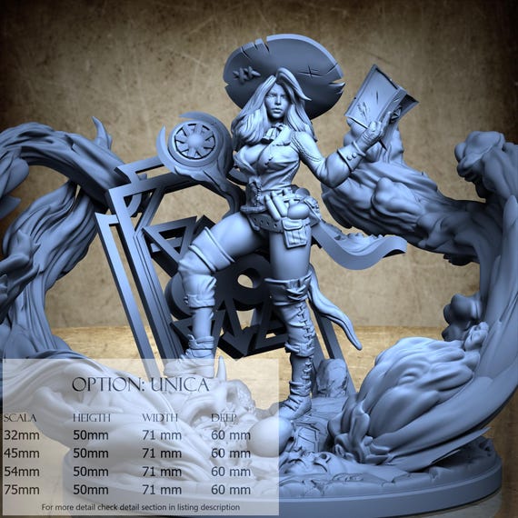 Magician, Tarot, by Clay Cyanide Miniature, miniature to assemble and color, resin