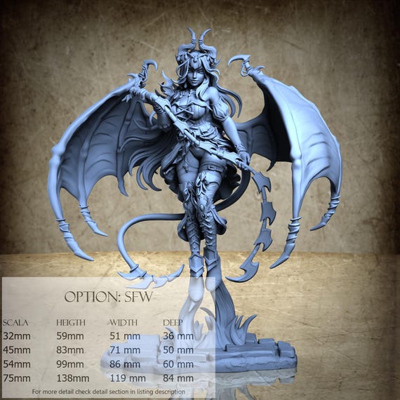 Lileth - The Envoy of Pain, Coven of Temptation (2 Stili), di Ronin Art Workshop, miniatura da assemblare e colorare, resina