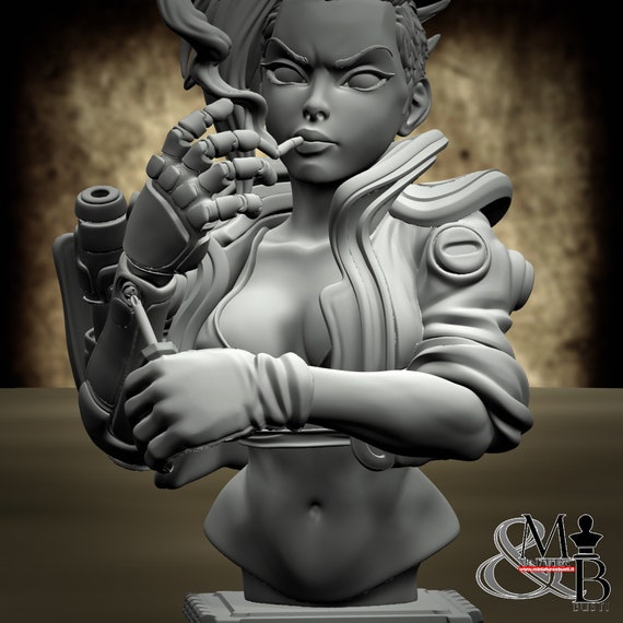 SpitfireJen Bust, miniature to assemble and color, in resin
