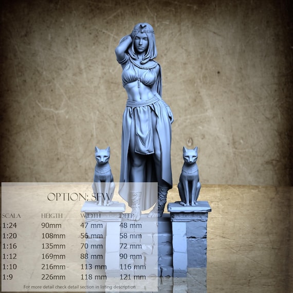 Cleopatra - by ca_3d_art Resin Statue - DnD, RPG, Wargame, and Display Coloring Pages - 2025-05