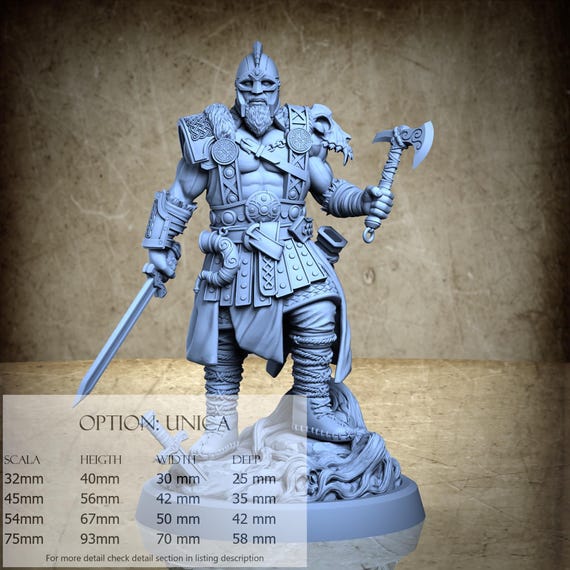 Kjartan of Bjaragoss - 3D-Printed Resin Miniature | Archvillain Society XXX Collection