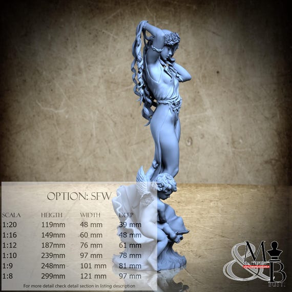 Aphrodite - by ca_3d_art Resin Statue - DnD, RPG, Wargame, and Display Coloring Pages - 2024-08