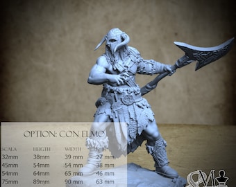 Frost Giant Berserker, Frostburn Horror (2 Stili), di Archvillain Games, miniatura da assemblare e colorare, resina