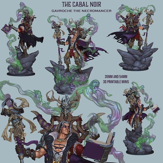 The Cabal Noir - Set of 7 Resin Miniatures by Ronin Art Workshop - DnD, RPG, Wargame and Display to Color