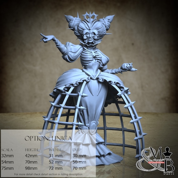 The Heartless Queen, Alice in nightmareland, by Great Grimoire, miniature to assemble and color, resin