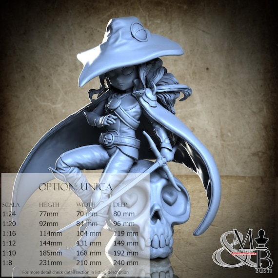Vampire Hunter Chibi, October 2023, Michel B. Rodriguez, miniature to assemble and color, in resin