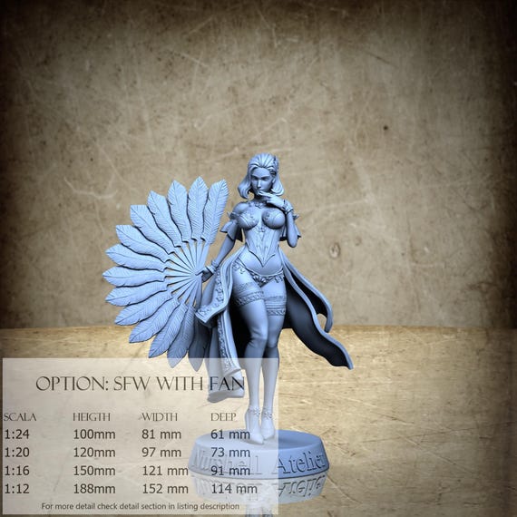 A Burlesque Dancer (Pose 1) - 3D-printed resin miniature | July 2025 Collection