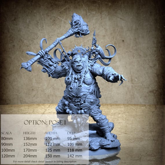 Torlok Matron - 3D-Printed Resin Miniature | Giantkin Collection - Torlok Clan