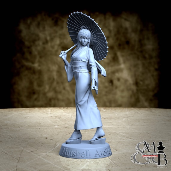 Japanese Girl, Kitsune, Yurei, NSFW (8 Stili), di Nutshell Atelier, miniatura da assemblare e colorare, resina