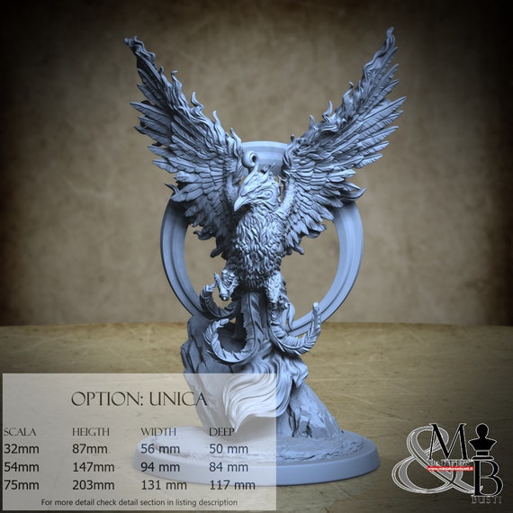 Bonghwang, Korean Mythology, by Clay Cyanide Miniature, miniature to assemble and paint, resin