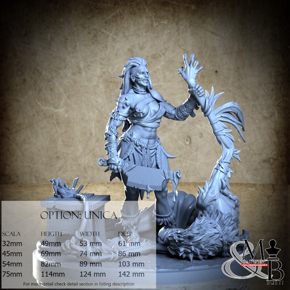 Feather butcheress, Curse of the celestial children, by Great Grimoire, miniature to assemble and color, resin