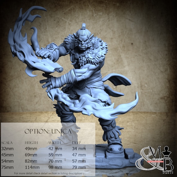 Pyromancer Vulok, M25, by Ronin Art Workshop, miniature to assemble and paint, resin