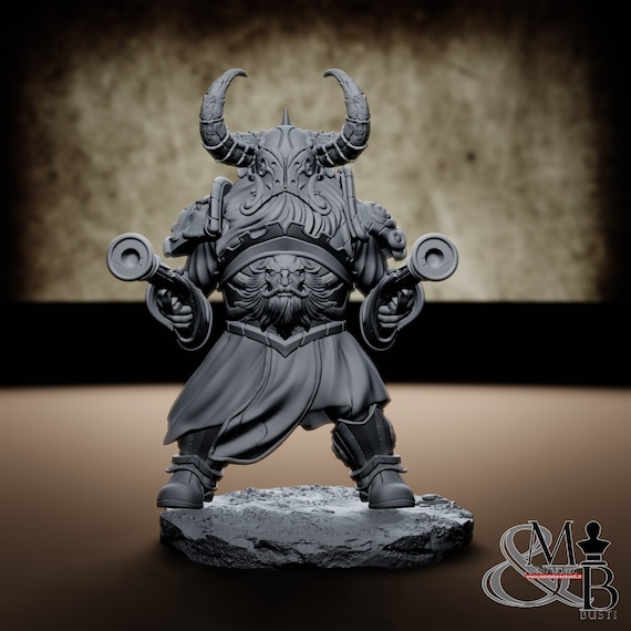 Steelbreaker Clan Leadspitter resin miniature to assemble and color, role-playing games, DnD, RPG, GDR, Archvillain Games