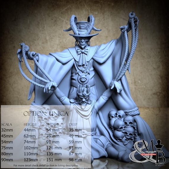 Devil, Macabre Masquerade, by Great Grimoire, miniature to assemble and color, resin