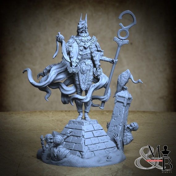 Anubian Priests, Empire of Sands - Scales of Anubis (4 Stili), di Archvillain Games, miniatura da assemblare e colorare, resina