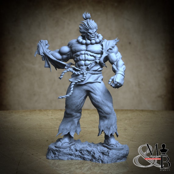 Demon martial art fighter, miniature to assemble and color, in resin