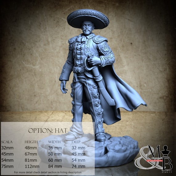 Don Diego el Charro Negro, M21 (2 Stili), di Ronin Art Workshop, miniatura da assemblare e colorare, resina