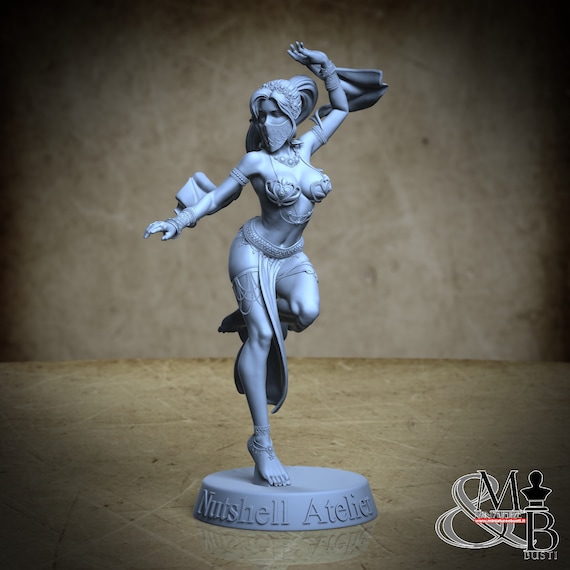 Belly Dancer, miniature to assemble and color, in resin