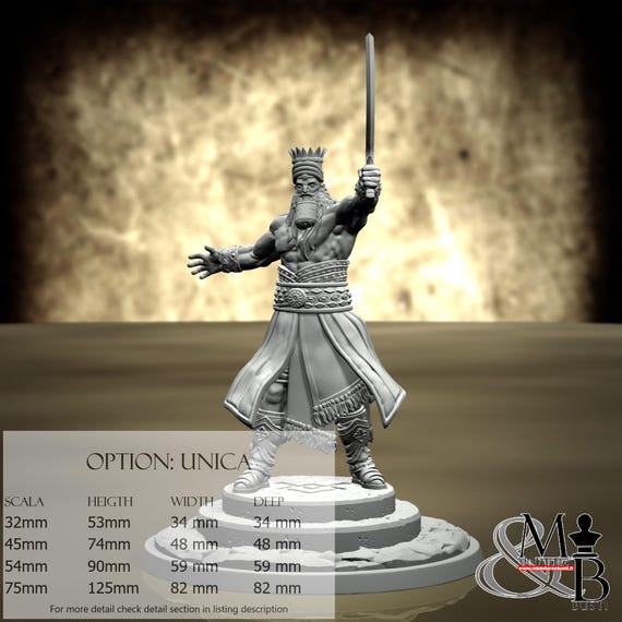 Gilgamesh, Mystery Babylon, by Clay Cyanide Miniatures, miniature to assemble and color, resin