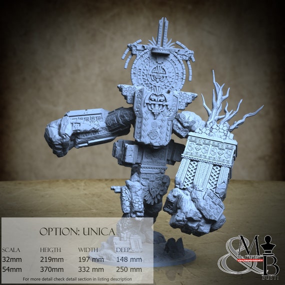 Aztec Golem, miniature to assemble and color, in resin