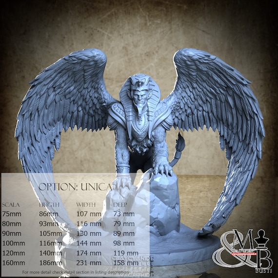 Sphinx, Big Models, Clay Cyanide Miniature, miniature to assemble and paint, in resin