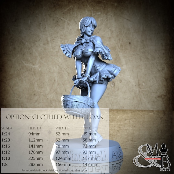 Sexy Red Riding Hood, October 2023 (10 Styles), by Nutshell Atelier, miniature to assemble and paint, resin
