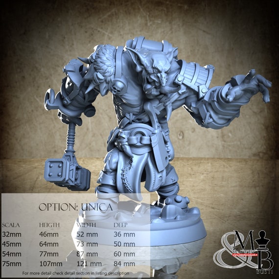 Zervos, War Trolls, by Clay Cyanide Miniatures, miniature to assemble and paint, resin