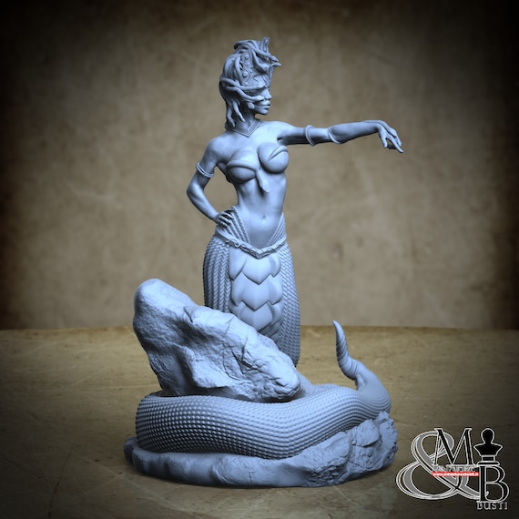 Medusa (4 Styles), by ca_3d_art, miniature to assemble and color, resin