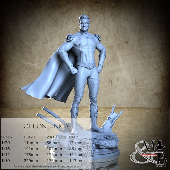 Corrupted Hero, Big Models, Clay Cyanide Miniature, miniature to assemble and color, in resin