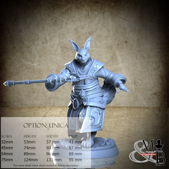 Celeste, Lunar Cotton Tail, by Clay Cyanide Miniature, miniature to assemble and paint, resin