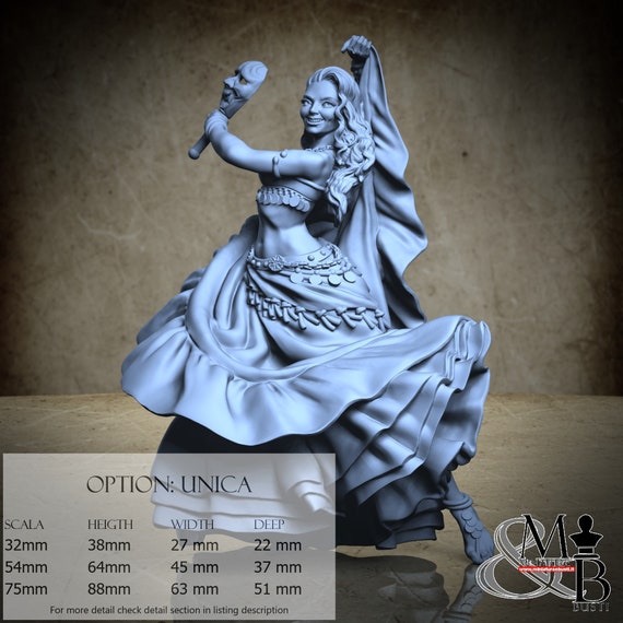 Dancer, Lost shrine of the damned, by Great Grimoire, miniature to assemble and color, resin