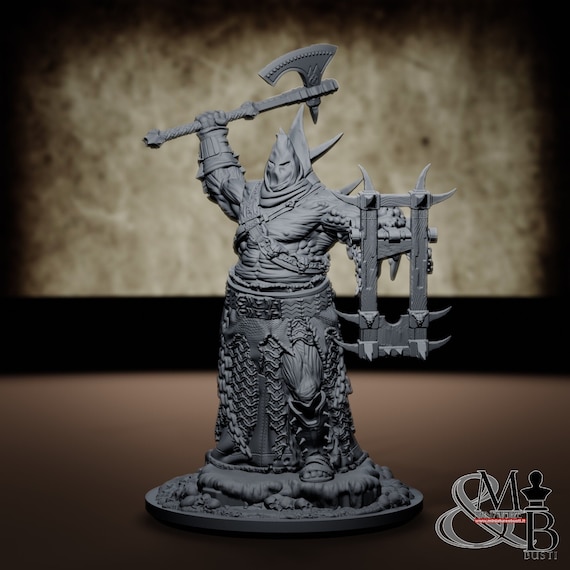 Cult Executioner, resin miniature to assemble and color, role-playing games, DnD, RPG, GDR