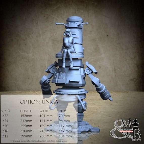 MECH GIRL, miniature to assemble and color, in resin