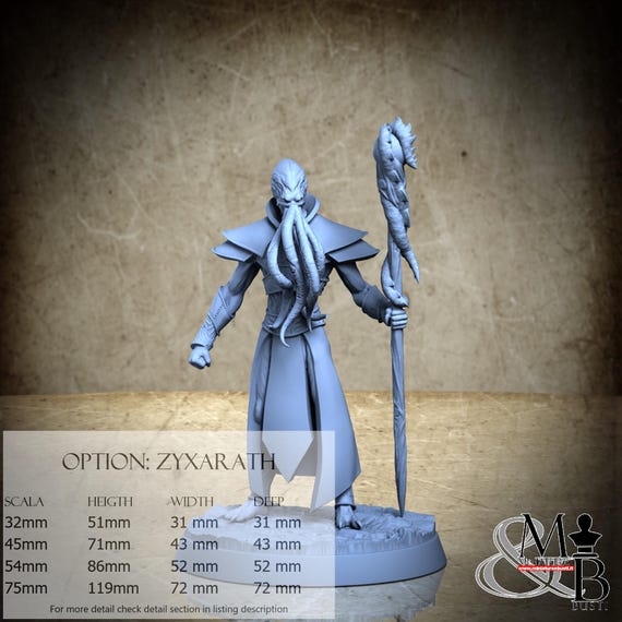 Mind Flayers, Mind Flayers (9 Stili), di Clay Cyanide Miniature, miniatura da assemblare e colorare, resina